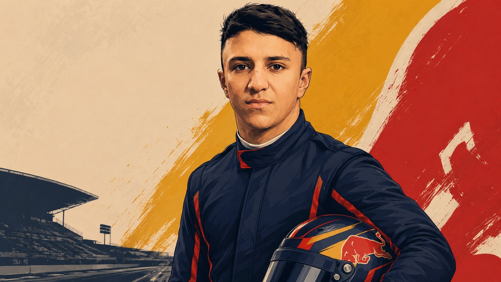 Isack Hadjar, Red Bull's French-Algerian driver, in his 2026 season